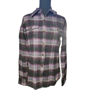 Carhartt Women's Purple Flannel Button Down Size S